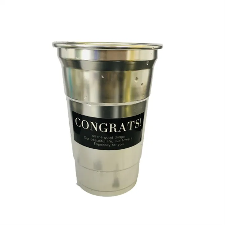 Engangs Step Øl aluminiums kop