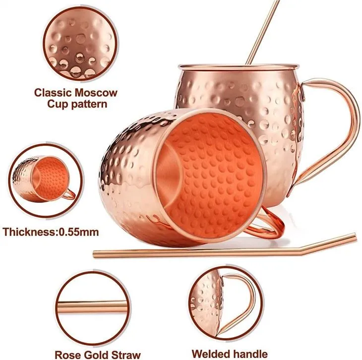 Hamret kobber Moskva muldyr krus fra Godinger