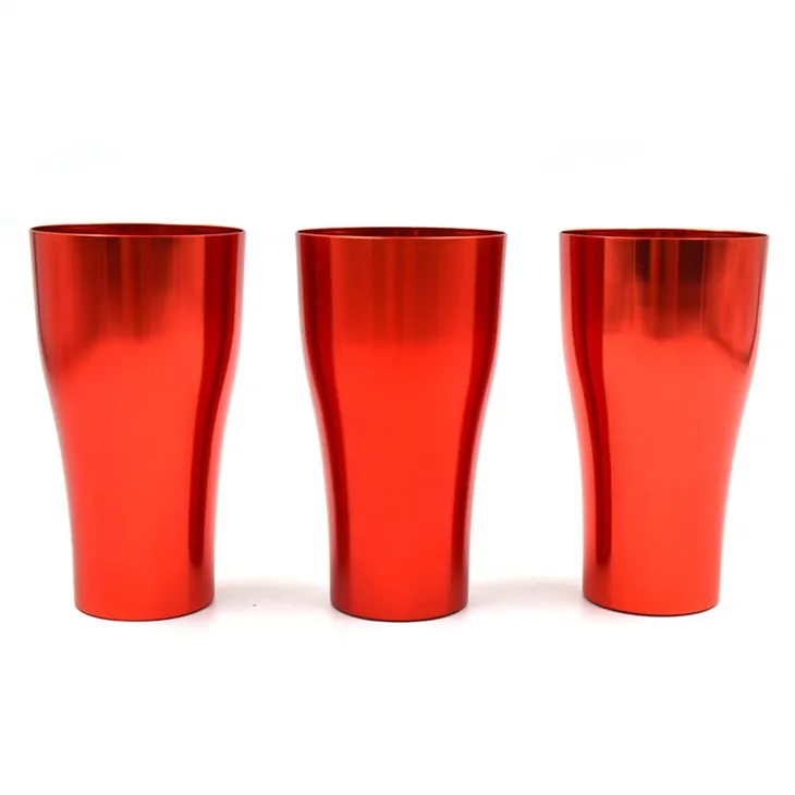 Rød 16 oz Quick Cool aluminium kop