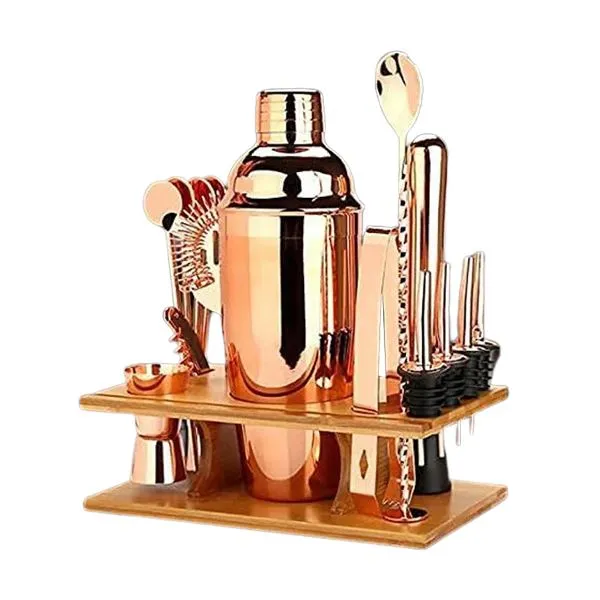 Rose Gold Cocktail Shaker Set