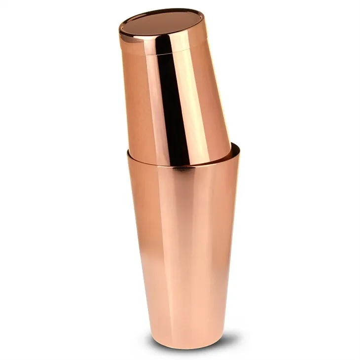 Rose Gold Metal Boston Shaker