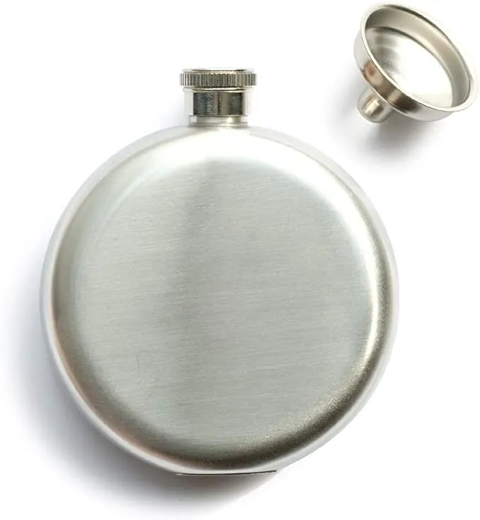 Round rustfrit stål hofte kolbe